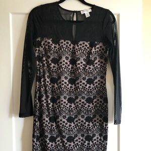 Black and Tan Maternity Dress - Formal